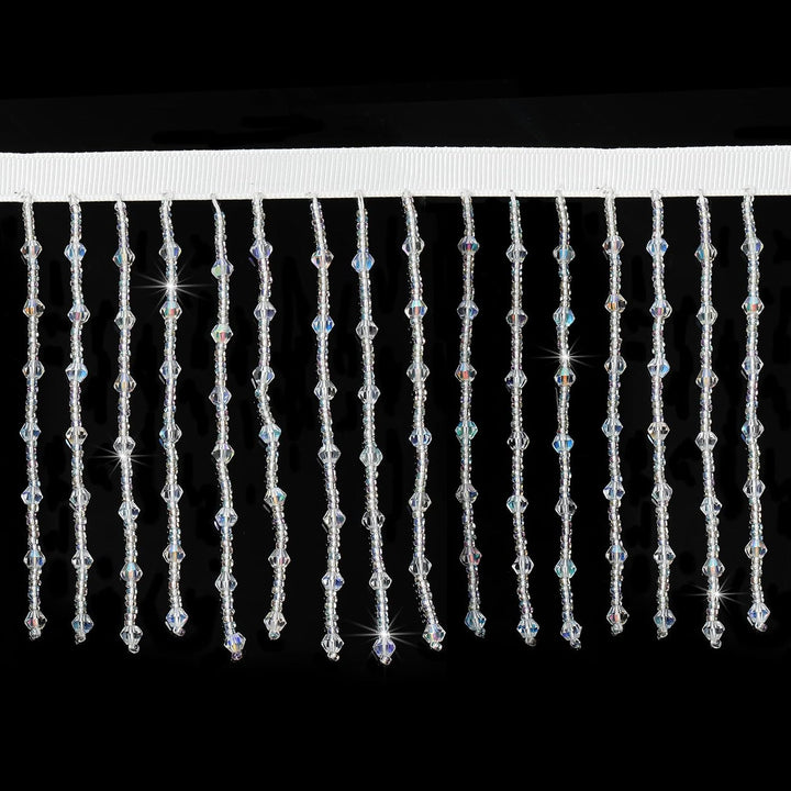Copy of 1 Yard 3.5in Wide Crystal Beaded Fringe Trim