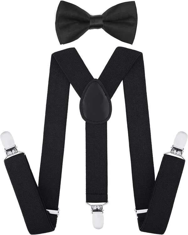 Child Kids Suspenders Bowtie Set