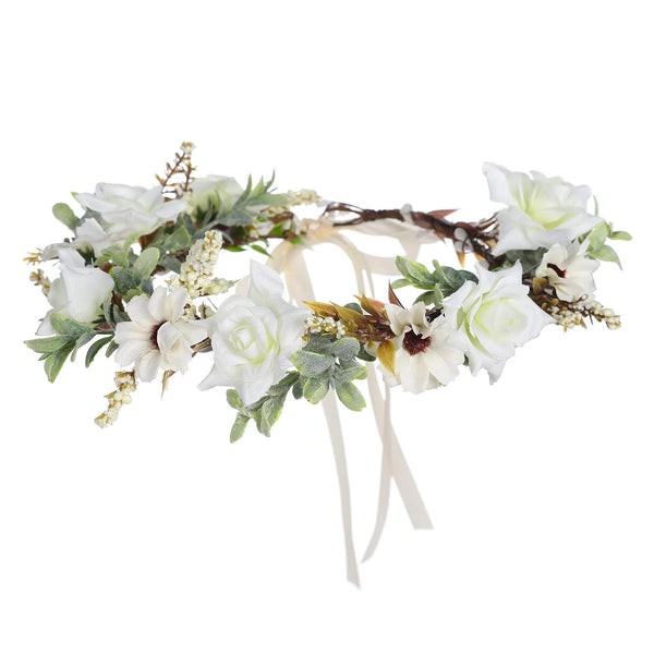Leaf Flower Crown Wedding Garland Headpiece